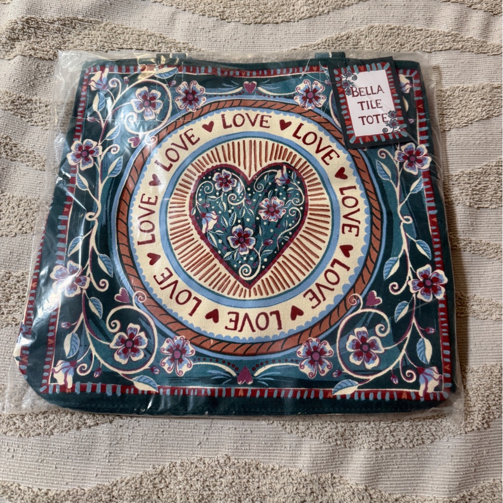 BRIGHTON Tote Bag, New In Bag, LOVE,Never Opened, Bella Tile Tote, Original $150 - Picture 7 of 7